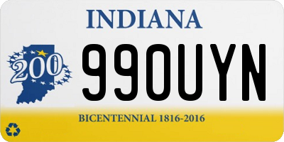 IN license plate 990UYN