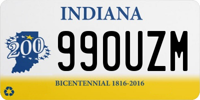 IN license plate 990UZM