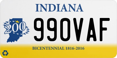 IN license plate 990VAF