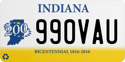 IN license plate 990VAU