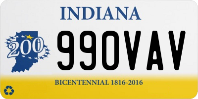 IN license plate 990VAV