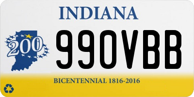 IN license plate 990VBB