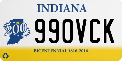 IN license plate 990VCK