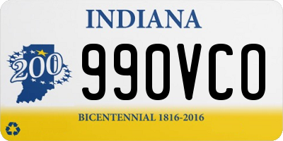 IN license plate 990VCO