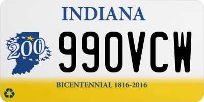 IN license plate 990VCW