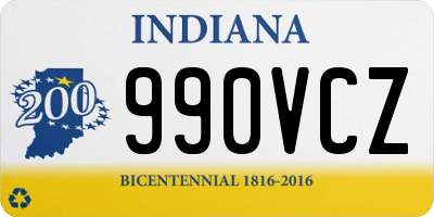 IN license plate 990VCZ