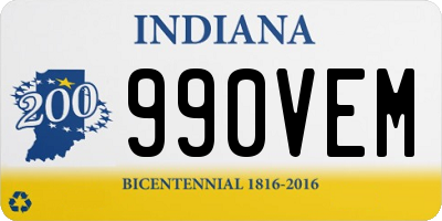 IN license plate 990VEM