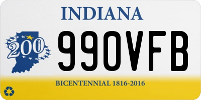 IN license plate 990VFB