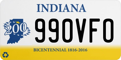 IN license plate 990VFO