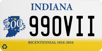 IN license plate 990VII