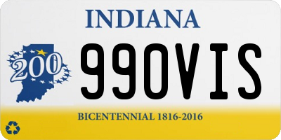 IN license plate 990VIS