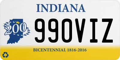 IN license plate 990VIZ