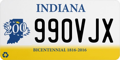 IN license plate 990VJX