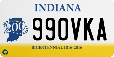 IN license plate 990VKA