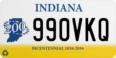 IN license plate 990VKQ