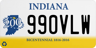 IN license plate 990VLW