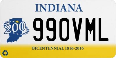 IN license plate 990VML