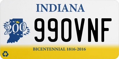 IN license plate 990VNF