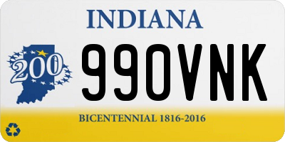 IN license plate 990VNK