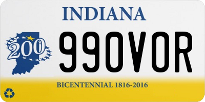 IN license plate 990VOR
