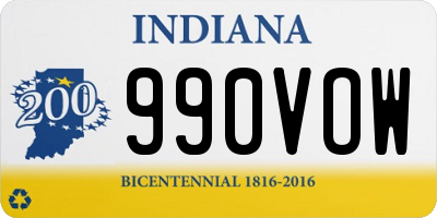 IN license plate 990VOW