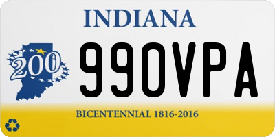 IN license plate 990VPA