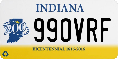 IN license plate 990VRF