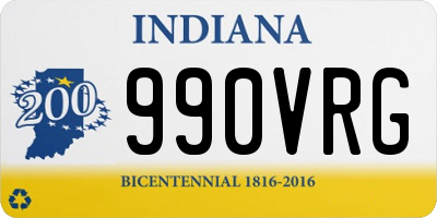 IN license plate 990VRG