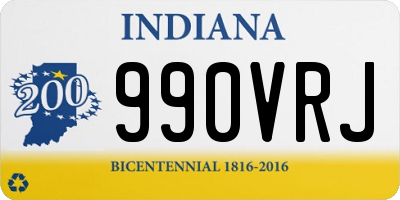 IN license plate 990VRJ