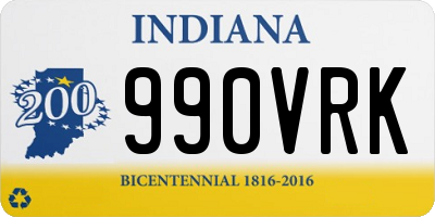 IN license plate 990VRK