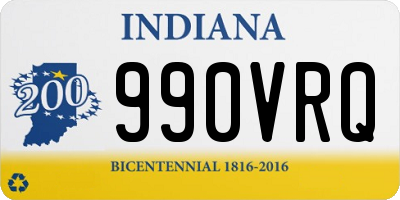 IN license plate 990VRQ