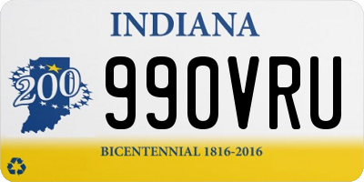 IN license plate 990VRU