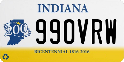 IN license plate 990VRW