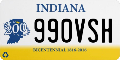 IN license plate 990VSH