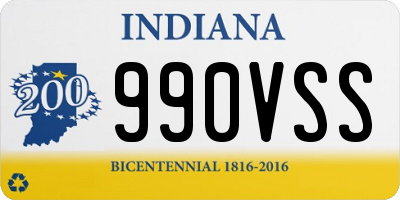 IN license plate 990VSS