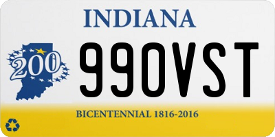 IN license plate 990VST