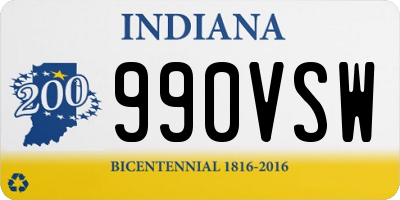 IN license plate 990VSW