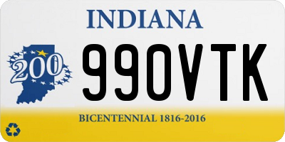 IN license plate 990VTK