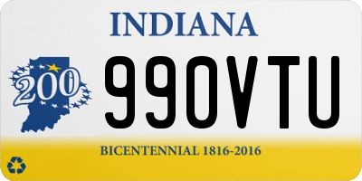 IN license plate 990VTU