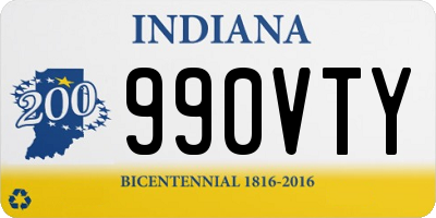 IN license plate 990VTY