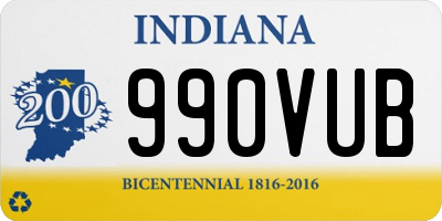 IN license plate 990VUB