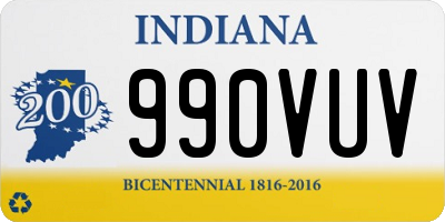 IN license plate 990VUV