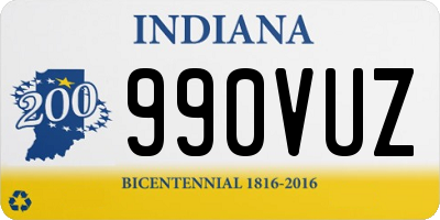 IN license plate 990VUZ