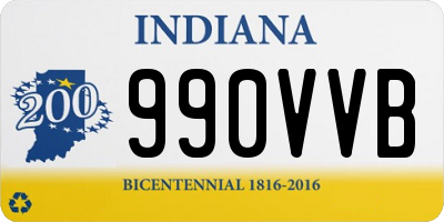 IN license plate 990VVB