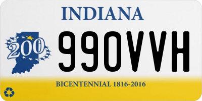 IN license plate 990VVH