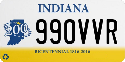 IN license plate 990VVR