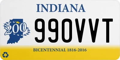 IN license plate 990VVT