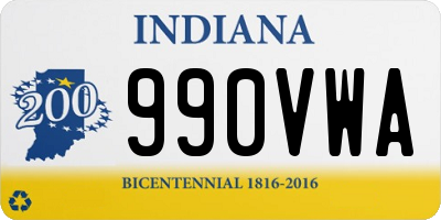 IN license plate 990VWA