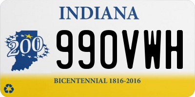 IN license plate 990VWH