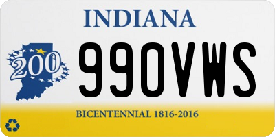 IN license plate 990VWS